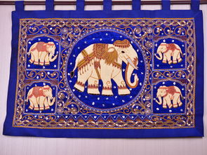 东南亚风格手工艺品 高档软装布艺壁饰横款五象大挂毯的批发与销售